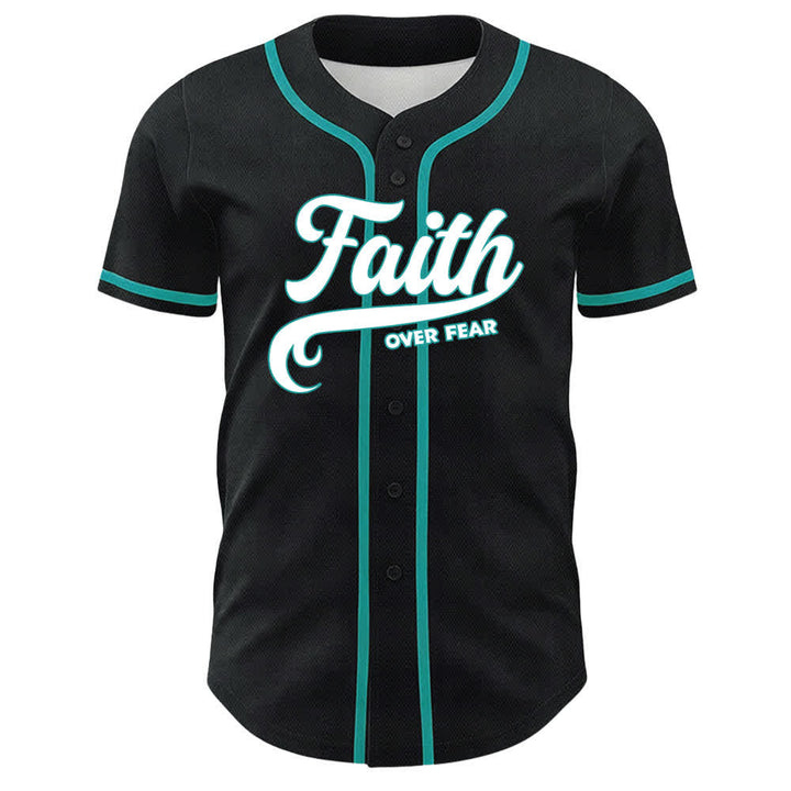 Christianartworkshop Faith Over Fear Lamb Cross Skull Graphic Unisex Baseball Jersey - image 20