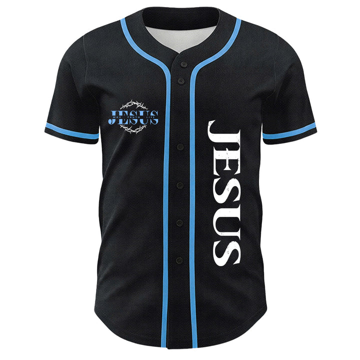 Christianartworkshop Thorn Crown Jesus Way Truth Life Graphic Unisex Baseball Jersey - image 8