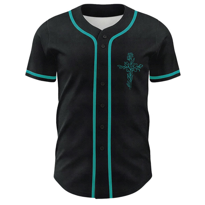 Christianartworkshop Faith Over Fear Lamb Skull Cross Christian Unisex Baseball Jersey - image 8