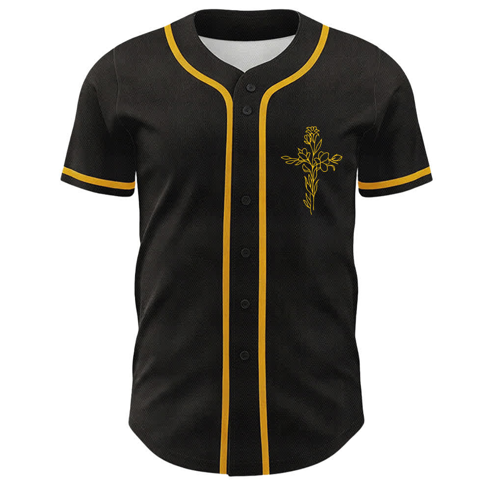 Christianartworkshop Faith Over Fear Lamb Skull Cross Christian Unisex Baseball Jersey - image 5
