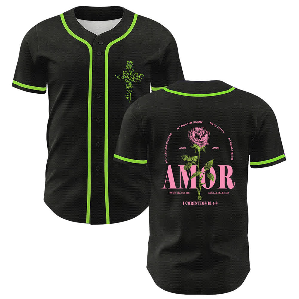 Christianartworkshop Faith Over Fear Lamb Skull Cross Christian Unisex Baseball Jersey - Light Green - 5XL - image 21