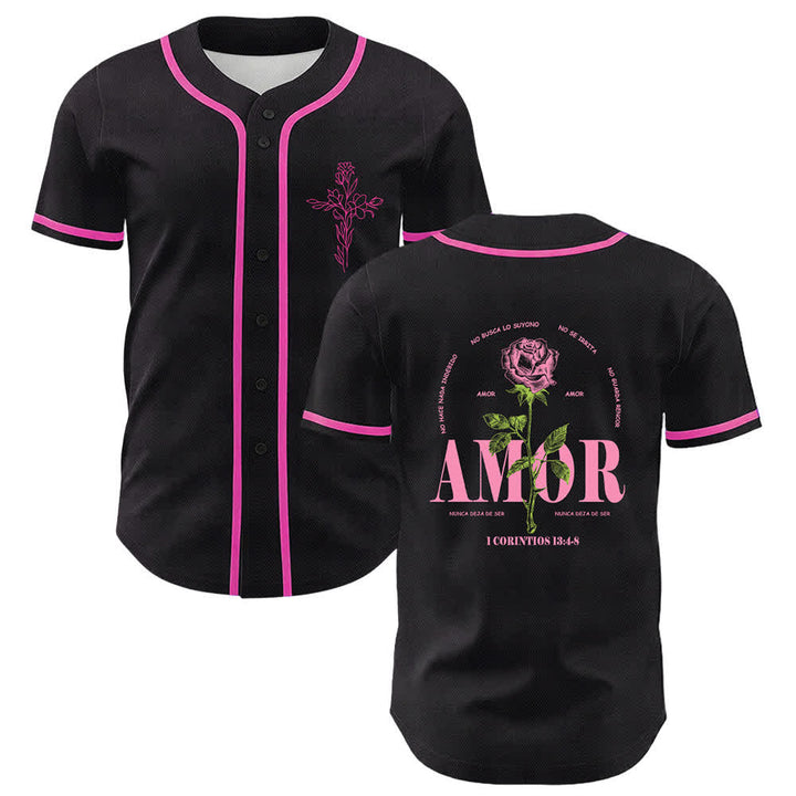 Christianartworkshop Faith Over Fear Lamb Skull Cross Christian Unisex Baseball Jersey - Pink - 5XL - image 0