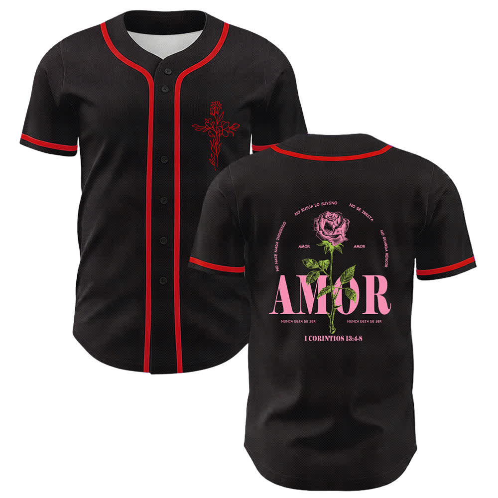 Christianartworkshop Faith Over Fear Lamb Skull Cross Christian Unisex Baseball Jersey - Red - 5XL - image 15