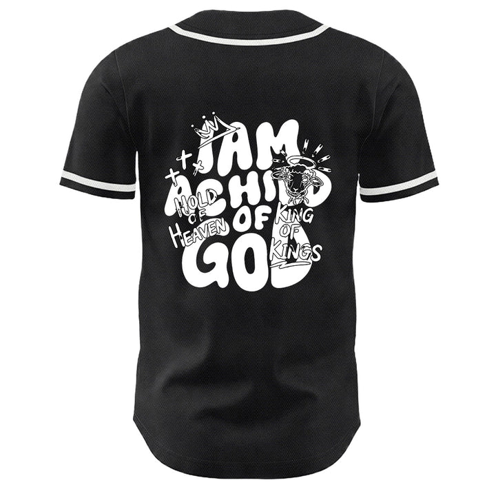 Christianartworkshop I Am A Child Of God Lamb Crown Graphic Unisex Baseball Jersey - image 10