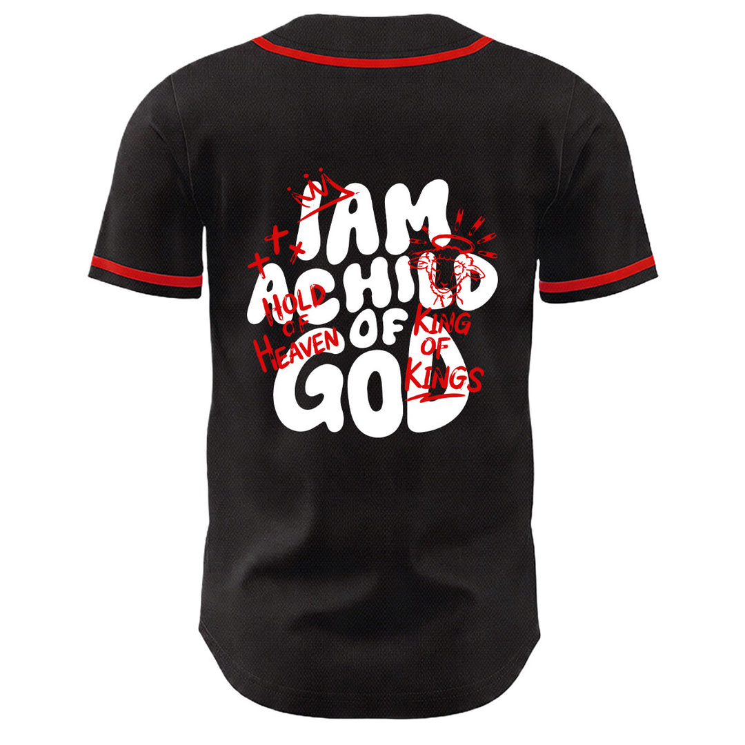 Christianartworkshop I Am A Child Of God Lamb Crown Graphic Unisex Baseball Jersey - image 16
