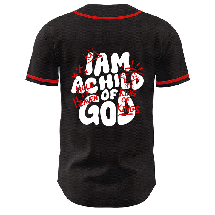 Christianartworkshop I Am A Child Of God Lamb Crown Graphic Unisex Baseball Jersey - image 16
