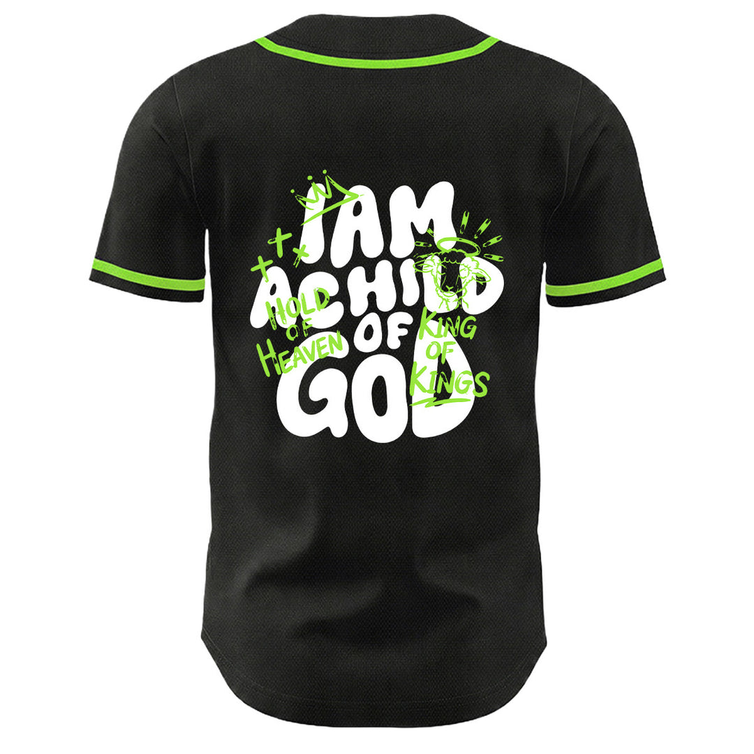 Christianartworkshop I Am A Child Of God Lamb Crown Graphic Unisex Baseball Jersey - image 22