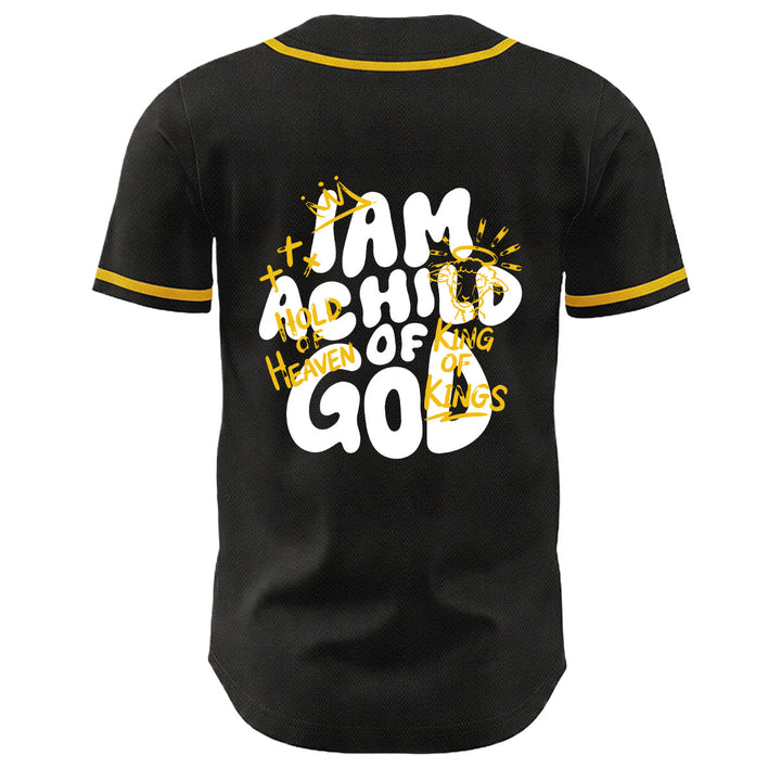 Christianartworkshop I Am A Child Of God Lamb Crown Graphic Unisex Baseball Jersey - image 4