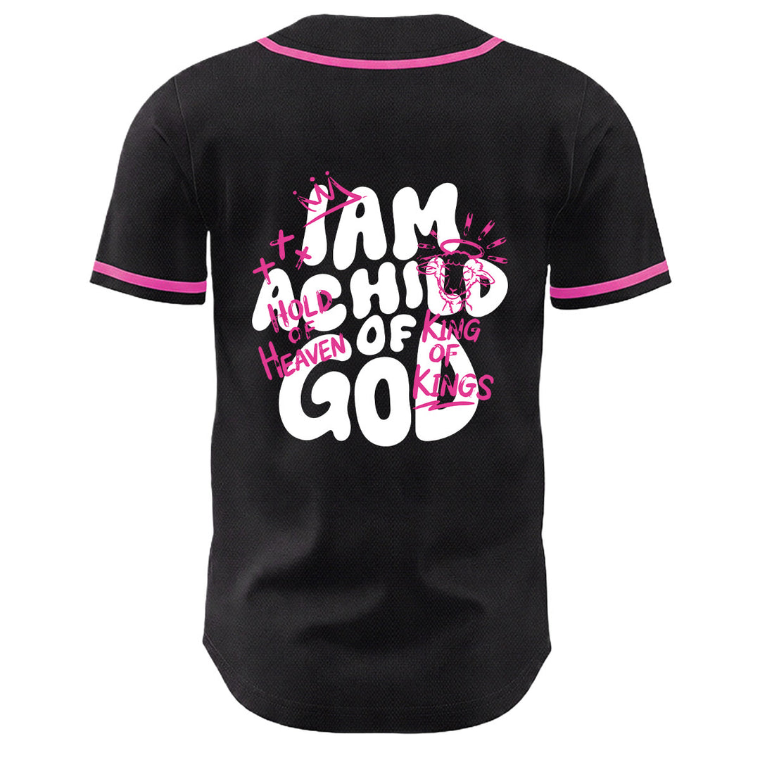 Christianartworkshop I Am A Child Of God Lamb Crown Graphic Unisex Baseball Jersey - image 13