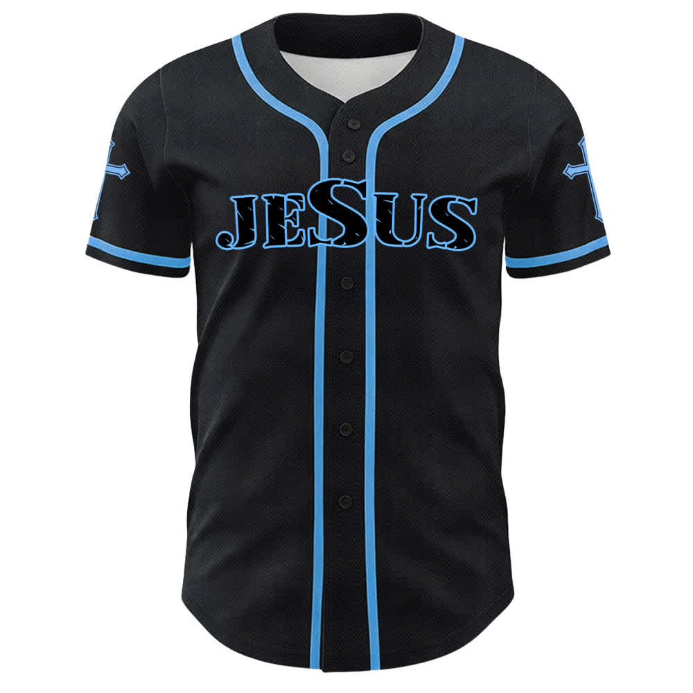 Christianartworkshop Jesus Virgin Mary Crucifix Cross Christian Unisex Baseball Jersey - image 32