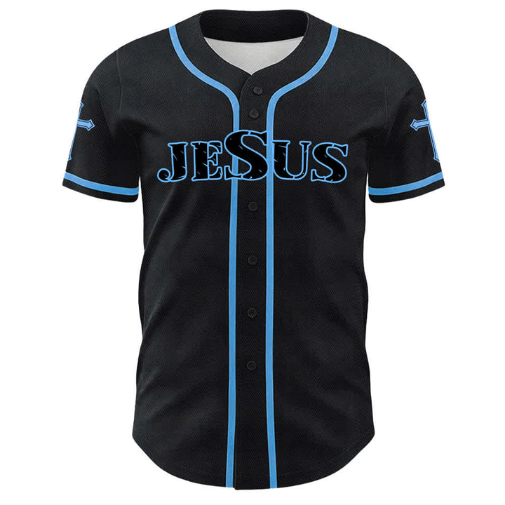 Christianartworkshop Jesus Virgin Mary Crucifix Cross Christian Unisex Baseball Jersey - image 32