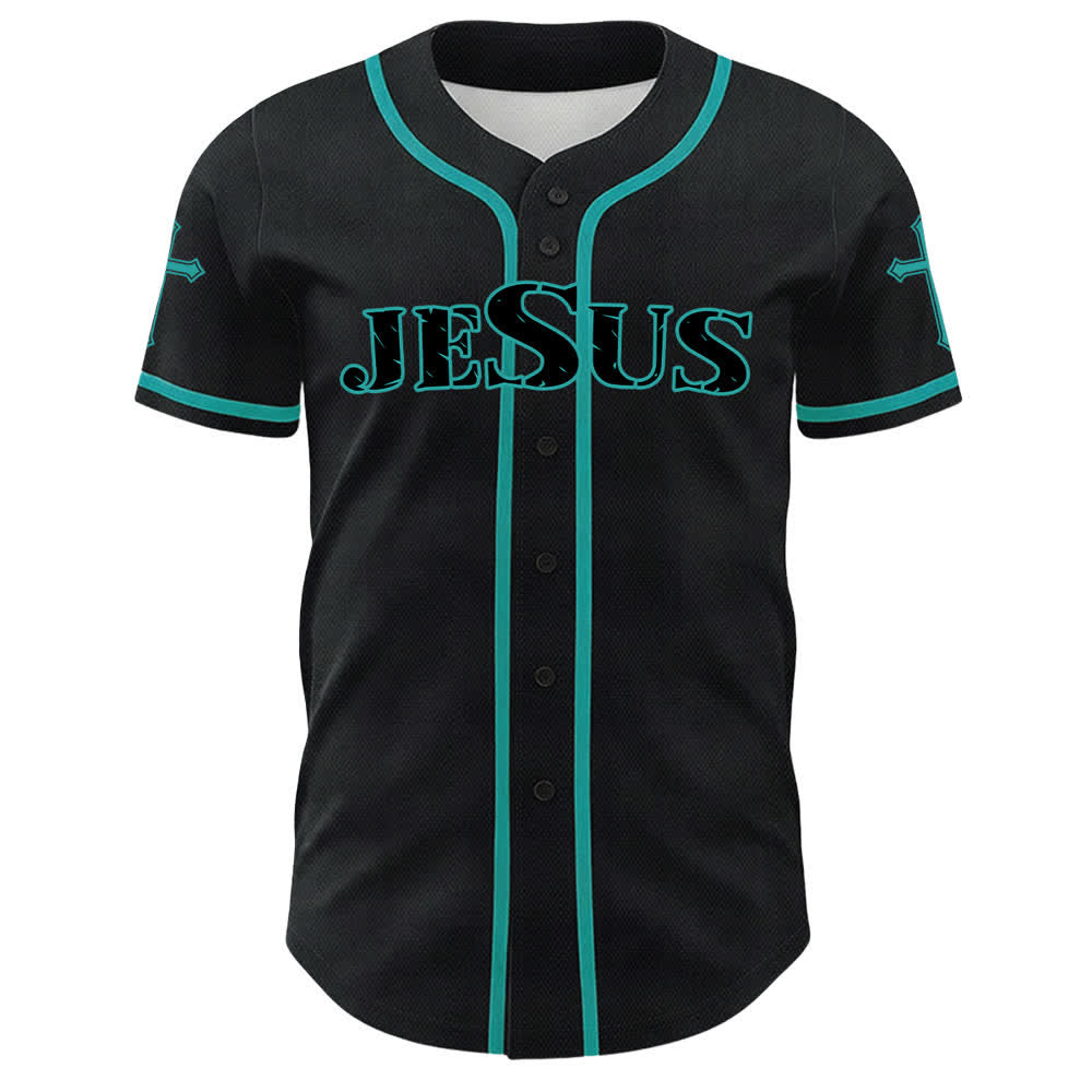 Christianartworkshop Jesus Virgin Mary Crucifix Cross Christian Unisex Baseball Jersey - image 44