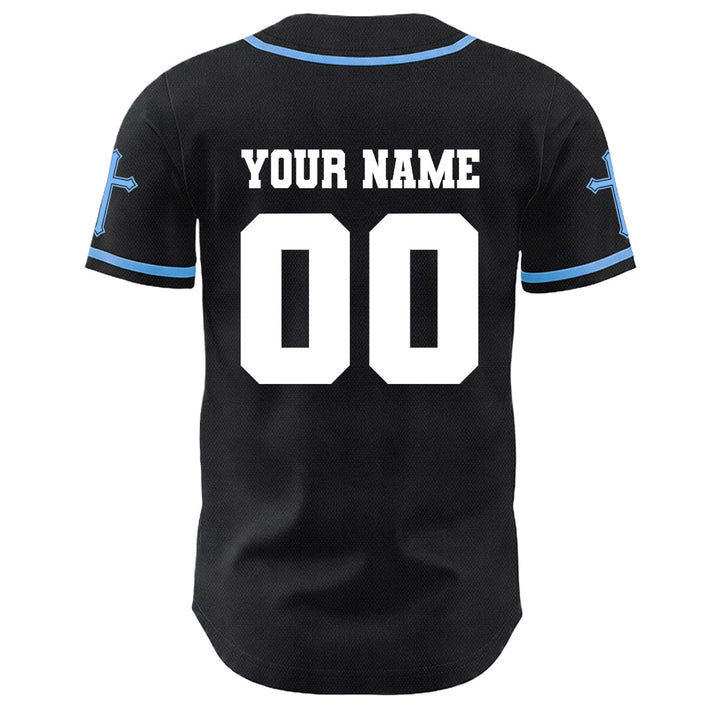Christianartworkshop Jesus Crucifixion Custom Name Number Cross Sleeve Unisex Baseball Jersey - image 7
