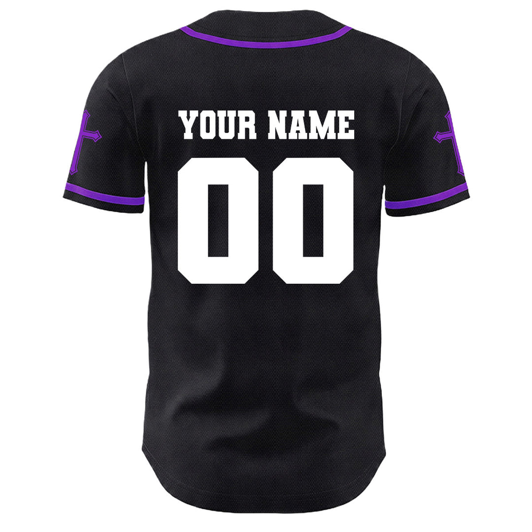 Christianartworkshop Jesus Crucifixion Custom Name Number Cross Sleeve Unisex Baseball Jersey - image 22