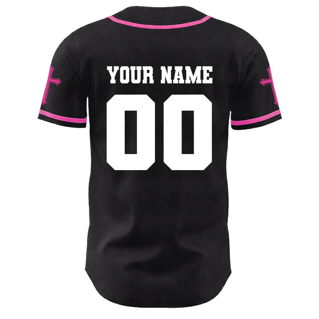 Christianartworkshop Jesus Crucifixion Custom Name Number Cross Sleeve Unisex Baseball Jersey - image 13