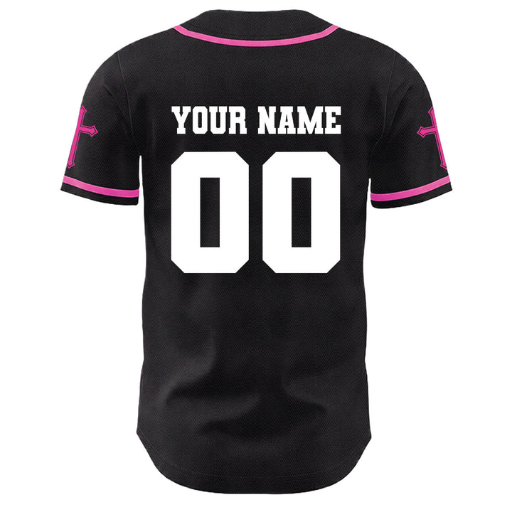 Christianartworkshop Jesus Crucifixion Custom Name Number Cross Sleeve Unisex Baseball Jersey - image 13