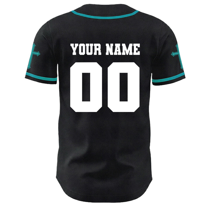 Christianartworkshop Jesus Crucifixion Custom Name Number Cross Sleeve Unisex Baseball Jersey - image 25