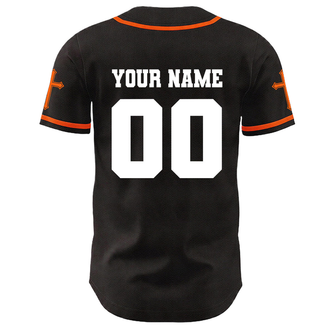 Christianartworkshop Jesus Crucifixion Custom Name Number Cross Sleeve Unisex Baseball Jersey - image 19