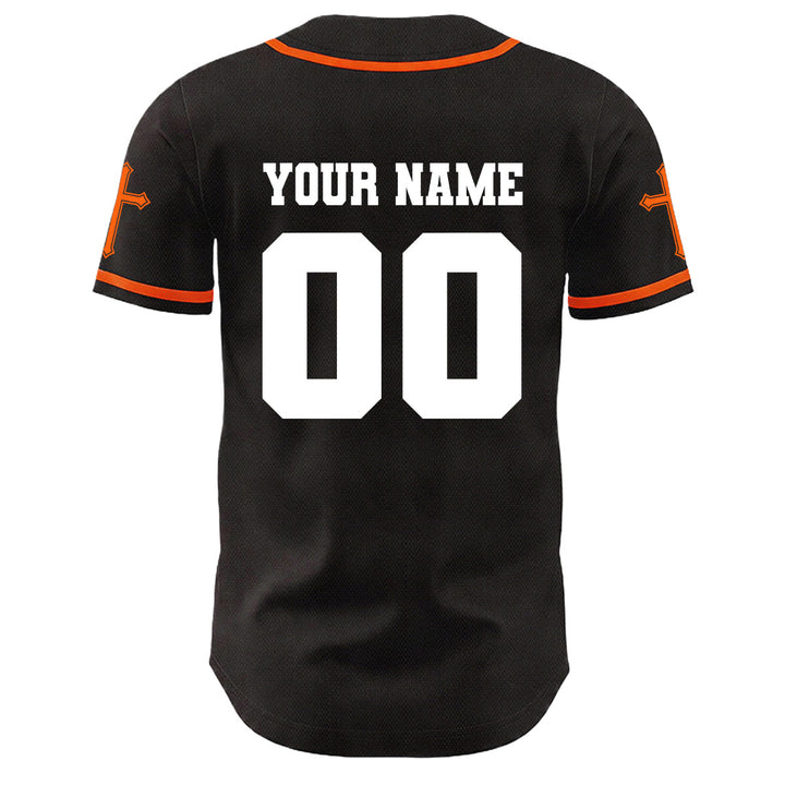 Christianartworkshop Jesus Crucifixion Custom Name Number Cross Sleeve Unisex Baseball Jersey - image 19