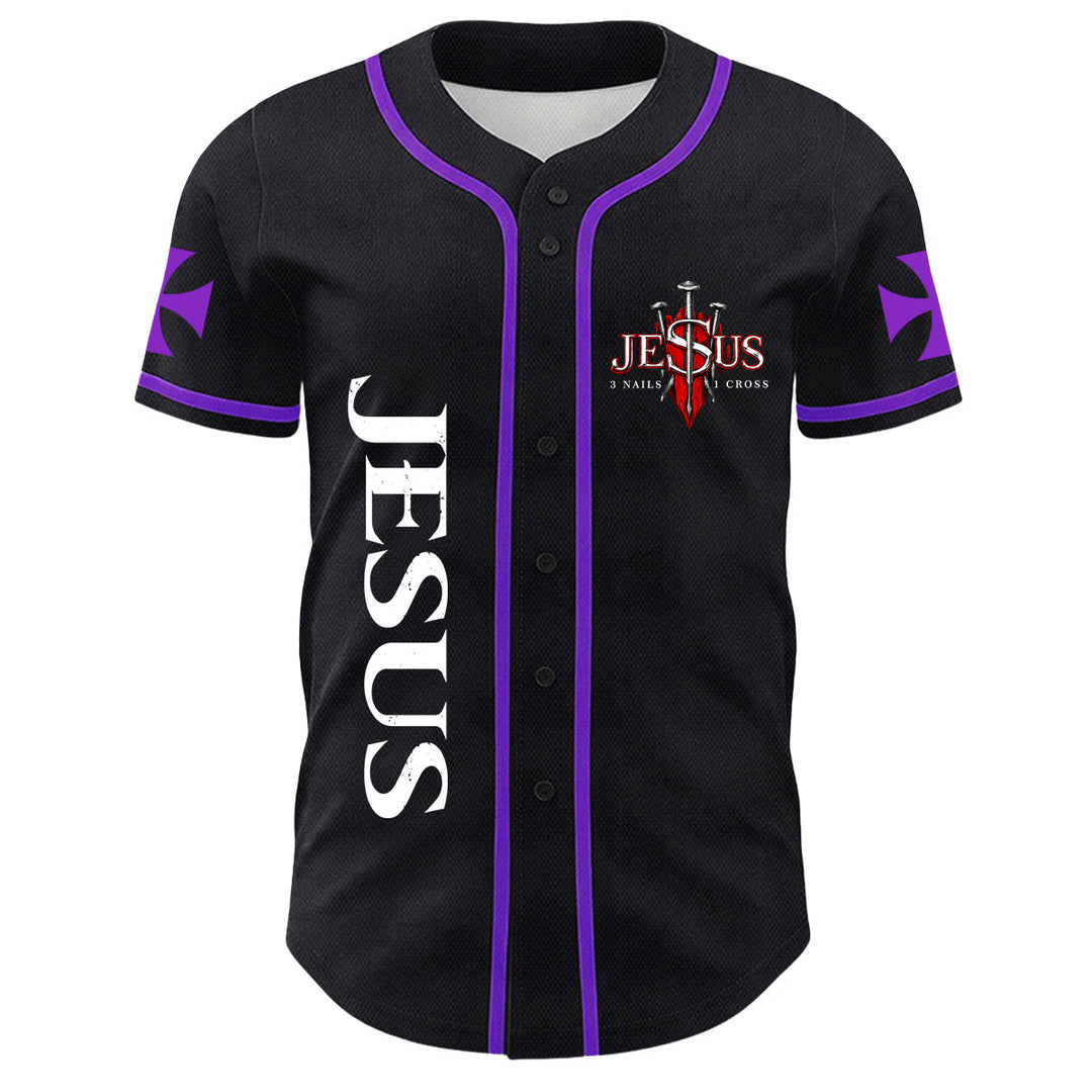 Christianartworkshop Before Abraham Was I Am Jesus Cross Nail Graphic Unisex Baseball Jersey - image 23
