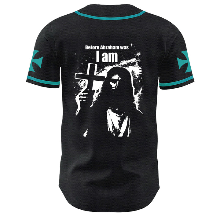 Christianartworkshop Before Abraham Was I Am Jesus Cross Nail Graphic Unisex Baseball Jersey - image 25