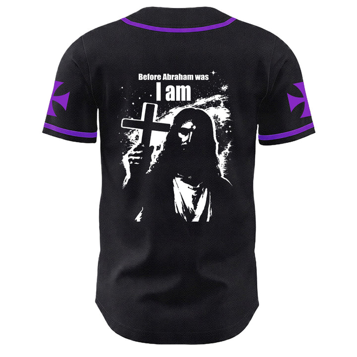 Christianartworkshop Before Abraham Was I Am Jesus Cross Nail Graphic Unisex Baseball Jersey - image 22