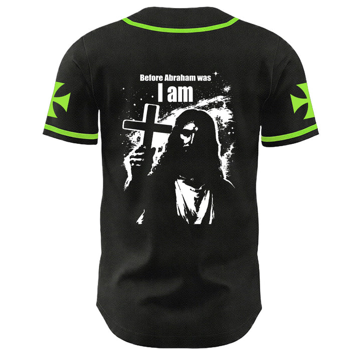 Christianartworkshop Before Abraham Was I Am Jesus Cross Nail Graphic Unisex Baseball Jersey - image 19
