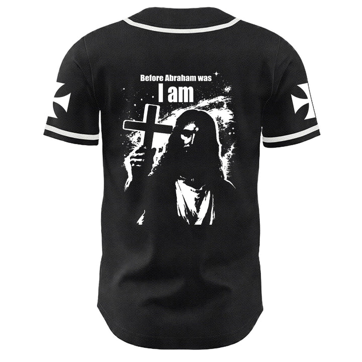Christianartworkshop Before Abraham Was I Am Jesus Cross Nail Graphic Unisex Baseball Jersey - image 10