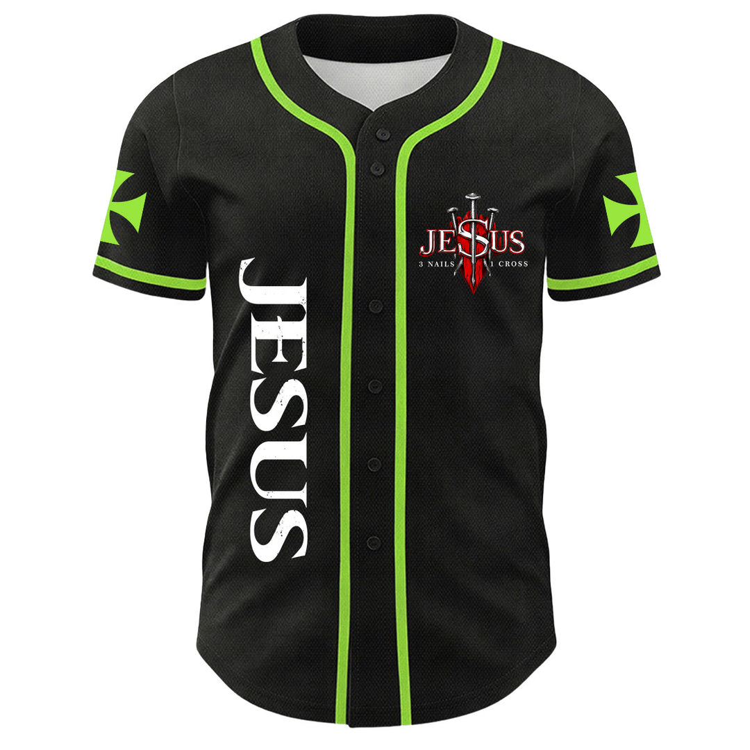 Christianartworkshop Before Abraham Was I Am Jesus Cross Nail Graphic Unisex Baseball Jersey - image 20