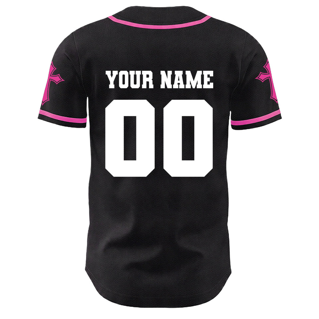 Christianartworkshop Crown Of Thorns Jesus Custom Name Number Cross Sleeve Unisex Baseball Jersey - image 13