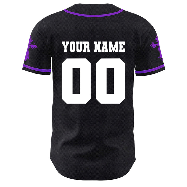 Christianartworkshop Crown Of Thorns Jesus Custom Name Number Cross Sleeve Unisex Baseball Jersey - image 23