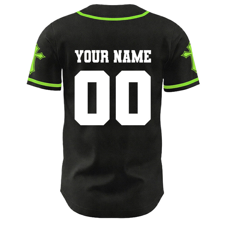 Christianartworkshop Crown Of Thorns Jesus Custom Name Number Cross Sleeve Unisex Baseball Jersey - image 19