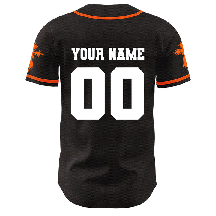 Christianartworkshop Crown Of Thorns Jesus Custom Name Number Cross Sleeve Unisex Baseball Jersey - image 16