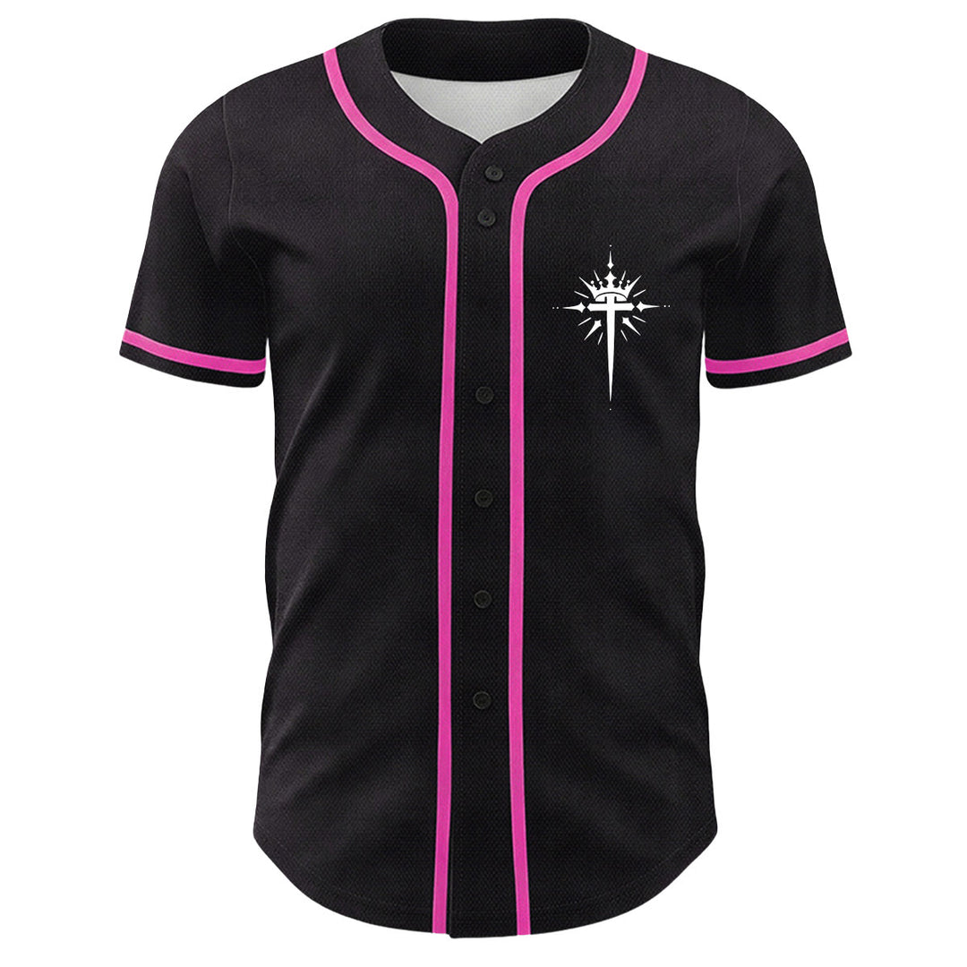 Christianartworkshop Yeshua Crown Of Thorns Cross Angel Wings Unisex Baseball Jersey - image 11