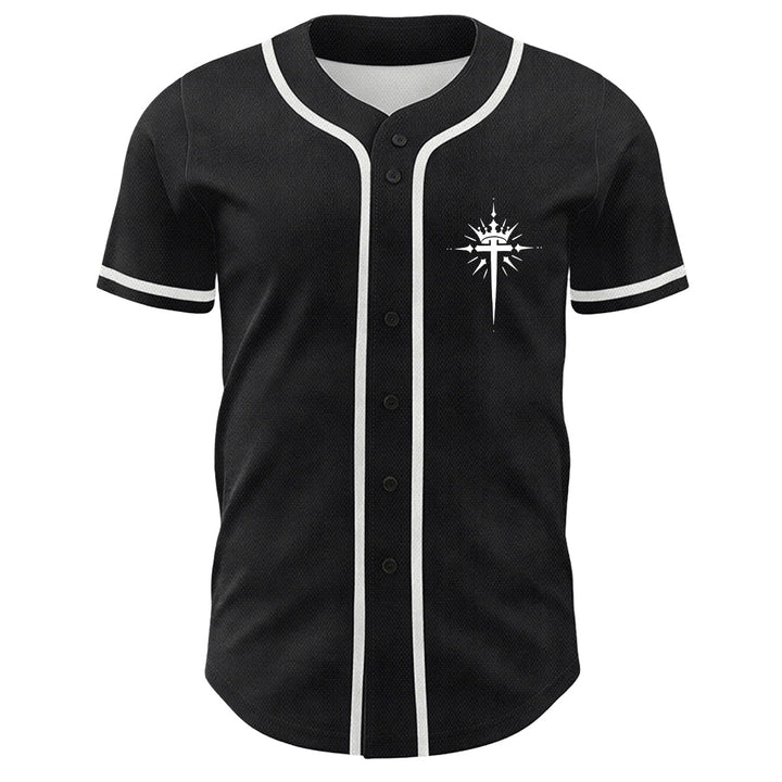 Christianartworkshop Yeshua Crown Of Thorns Cross Angel Wings Unisex Baseball Jersey - image 2