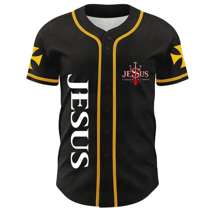 Christianartworkshop Jesus Lion Of Judah Torn Scratch 3 Nails Cross Unisex Baseball Jersey - image 5