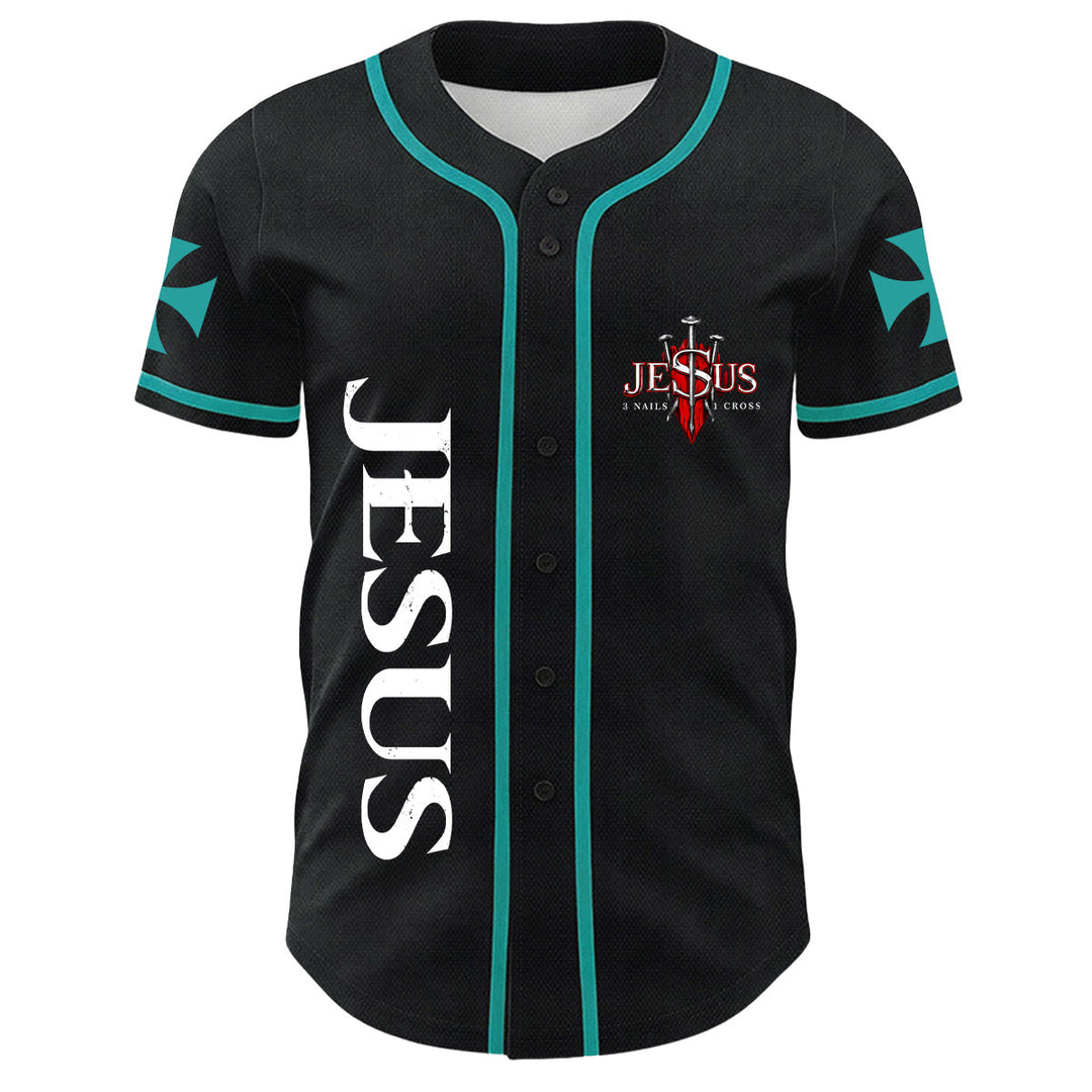 Christianartworkshop Jesus Lion Of Judah Torn Scratch 3 Nails Cross Unisex Baseball Jersey - image 26
