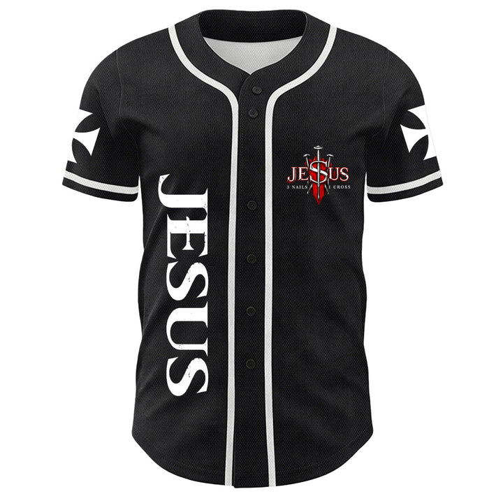 Christianartworkshop Jesus Lion Of Judah Torn Scratch 3 Nails Cross Unisex Baseball Jersey - image 11