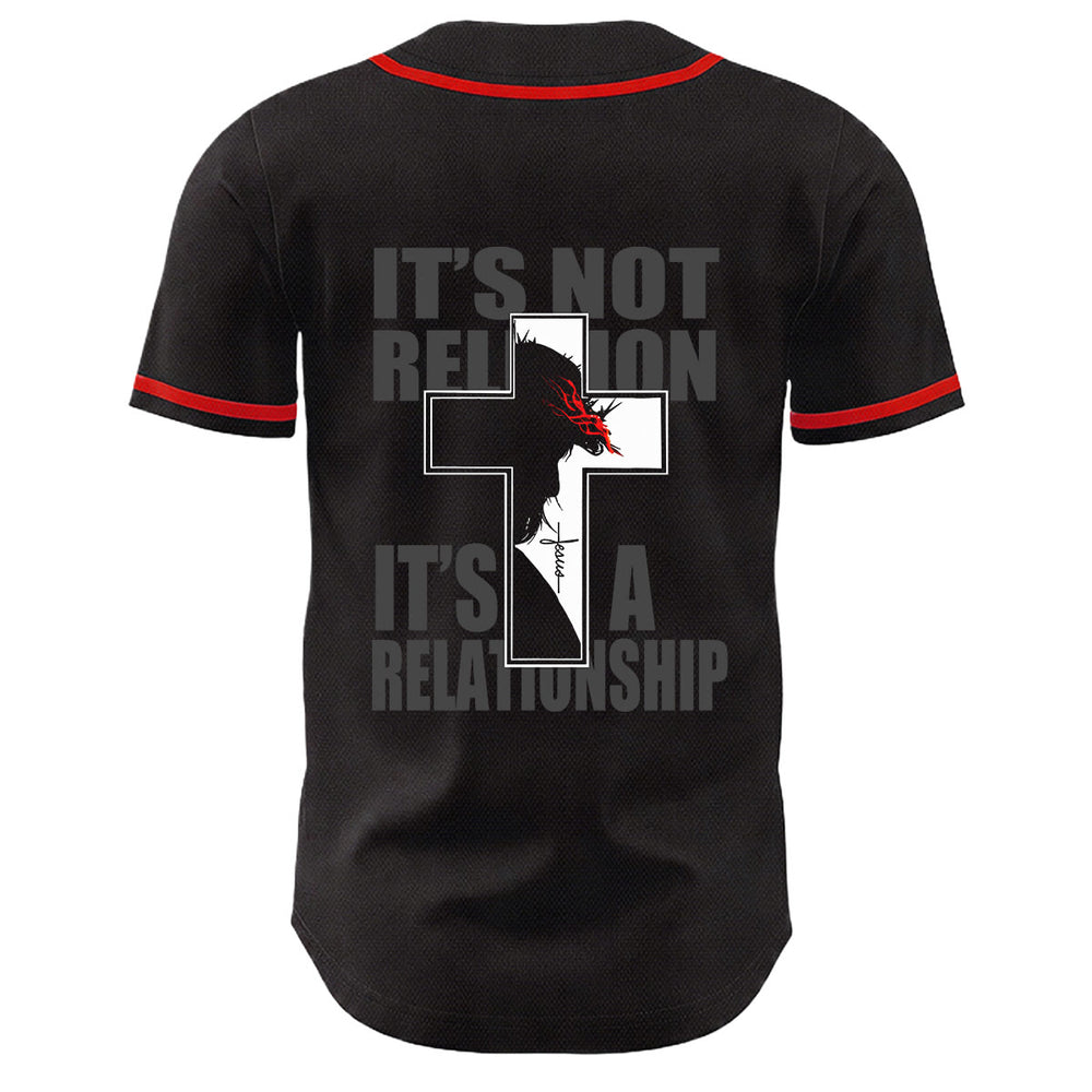 Christian Virgin Mary Jesus Crucifix Cross Graphic Baseball Jersey - image 1