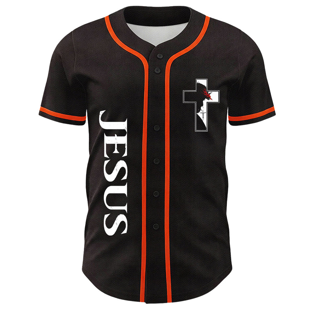 Christian Virgin Mary Jesus Crucifix Cross Graphic Baseball Jersey - image 20