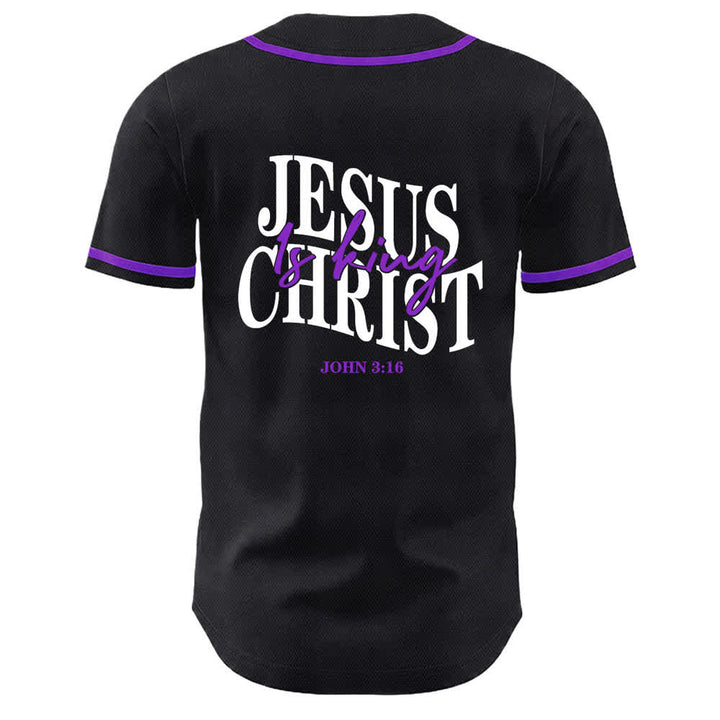 Christianartworkshop Jesus Is King John 3:16 Unisex Baseball Jersey - image 22