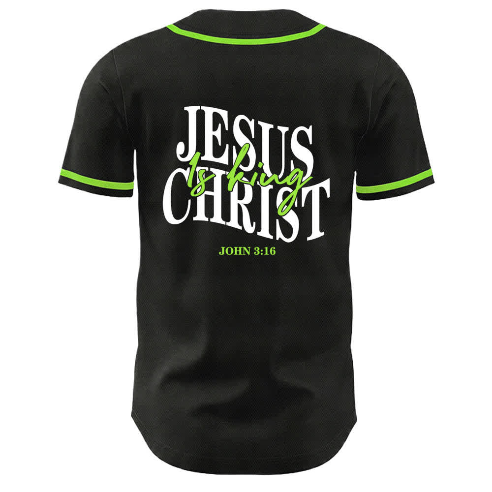 Christianartworkshop Jesus Is King John 3:16 Unisex Baseball Jersey - image 19