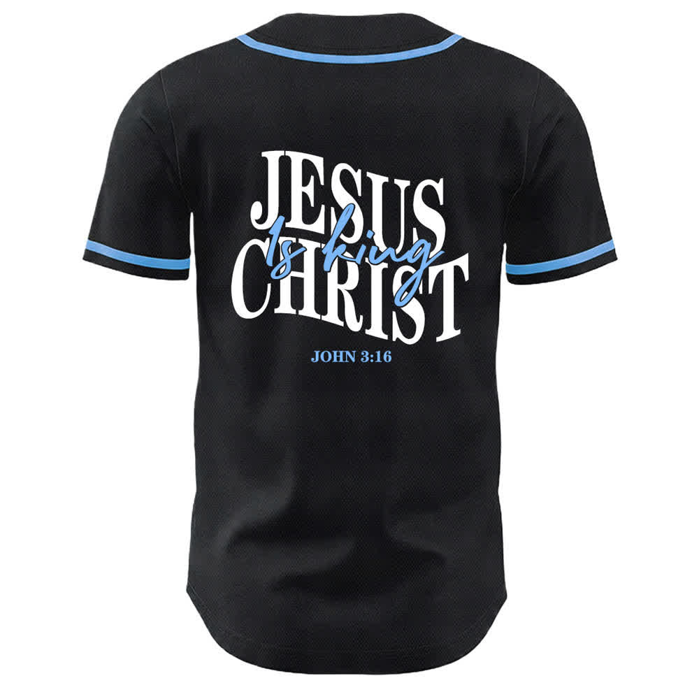 Christianartworkshop Jesus Is King John 3:16 Unisex Baseball Jersey - image 10