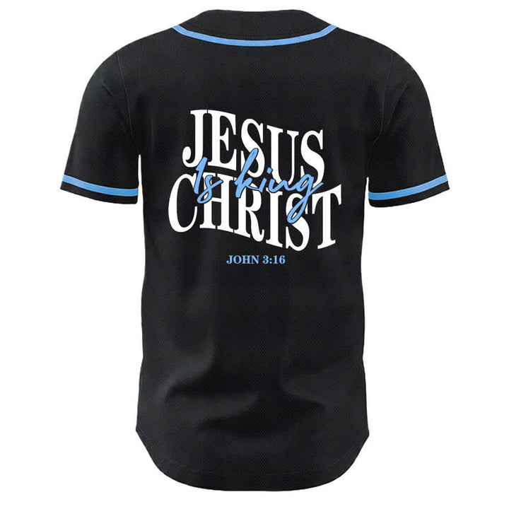 Christianartworkshop Jesus Is King John 3:16 Unisex Baseball Jersey - image 10