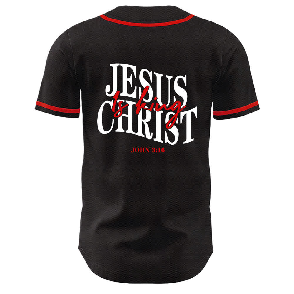 Christianartworkshop Jesus Is King John 3:16 Unisex Baseball Jersey - image 13