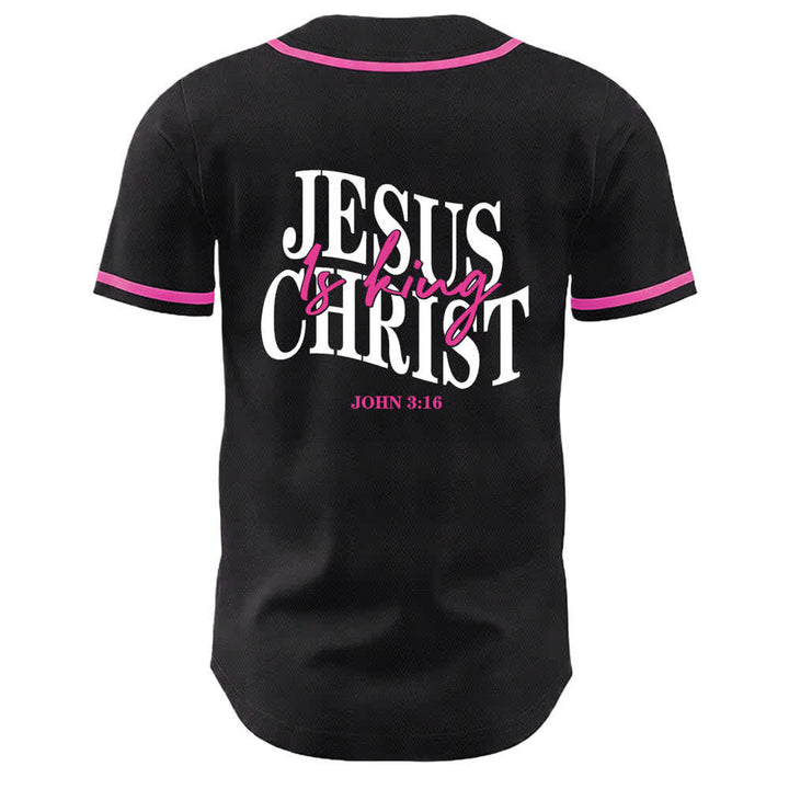 Christianartworkshop Jesus Is King John 3:16 Unisex Baseball Jersey - image 7