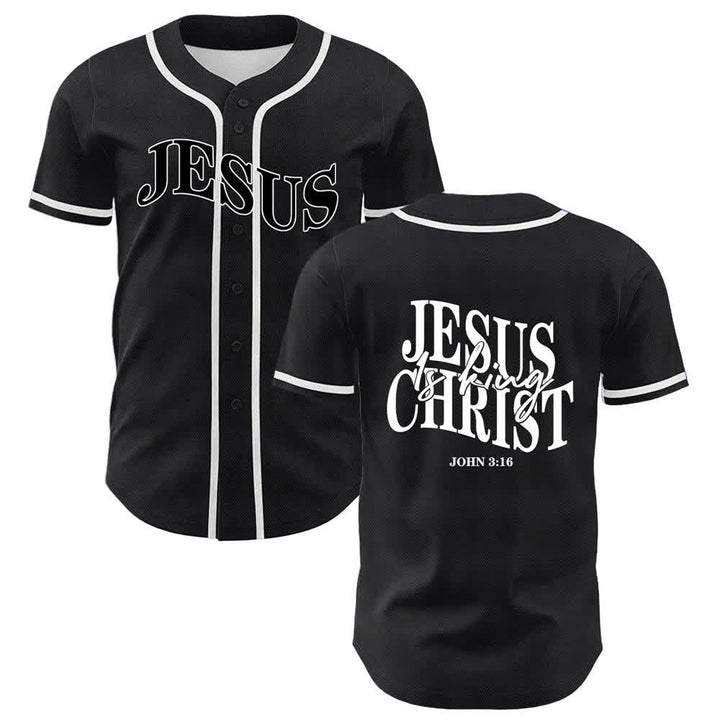 Christianartworkshop Jesus Is King John 3:16 Unisex Baseball Jersey - White - 5XL - image 3