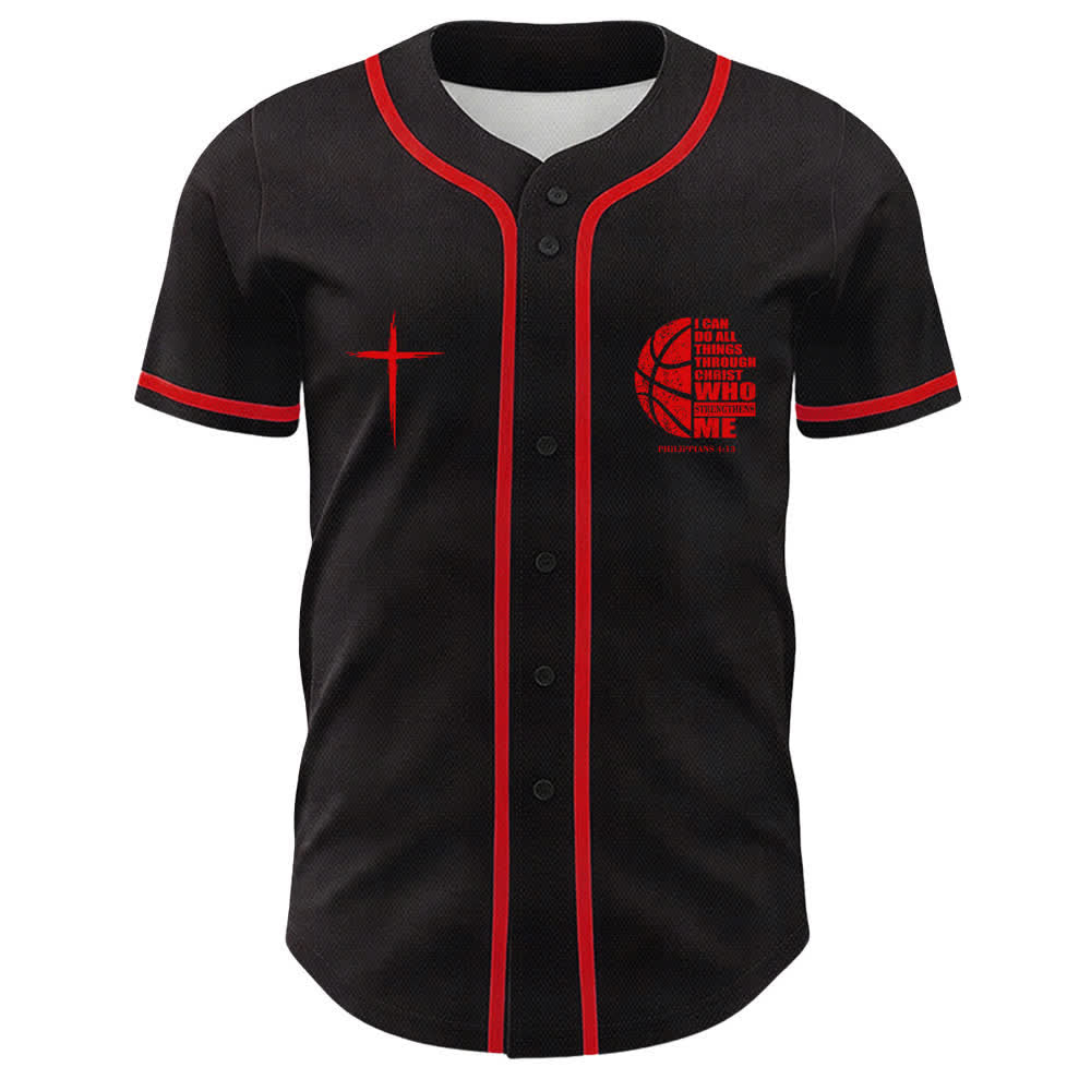 Christianartworkshop Basketball I Can Do All Things Through Christ Unisex Baseball Jersey - image 14