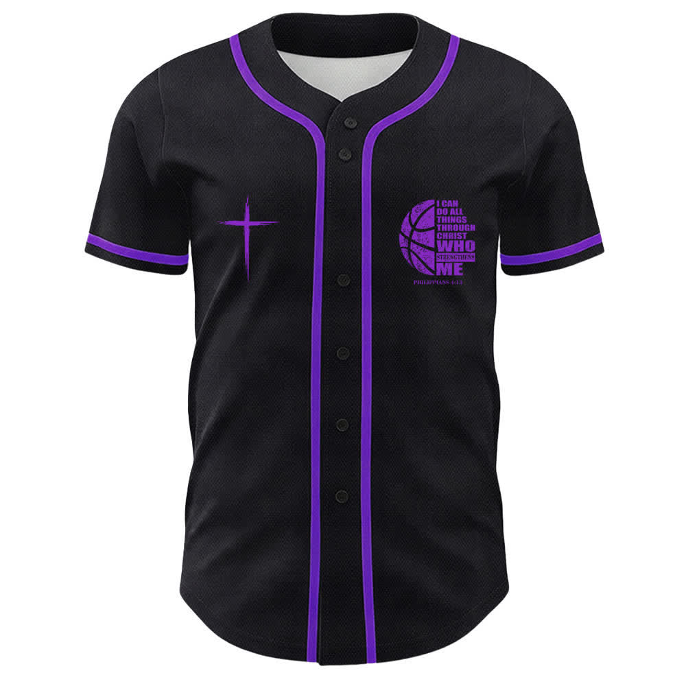 Christianartworkshop Basketball I Can Do All Things Through Christ Unisex Baseball Jersey - image 23