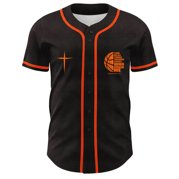 Christianartworkshop Basketball I Can Do All Things Through Christ Unisex Baseball Jersey - image 17
